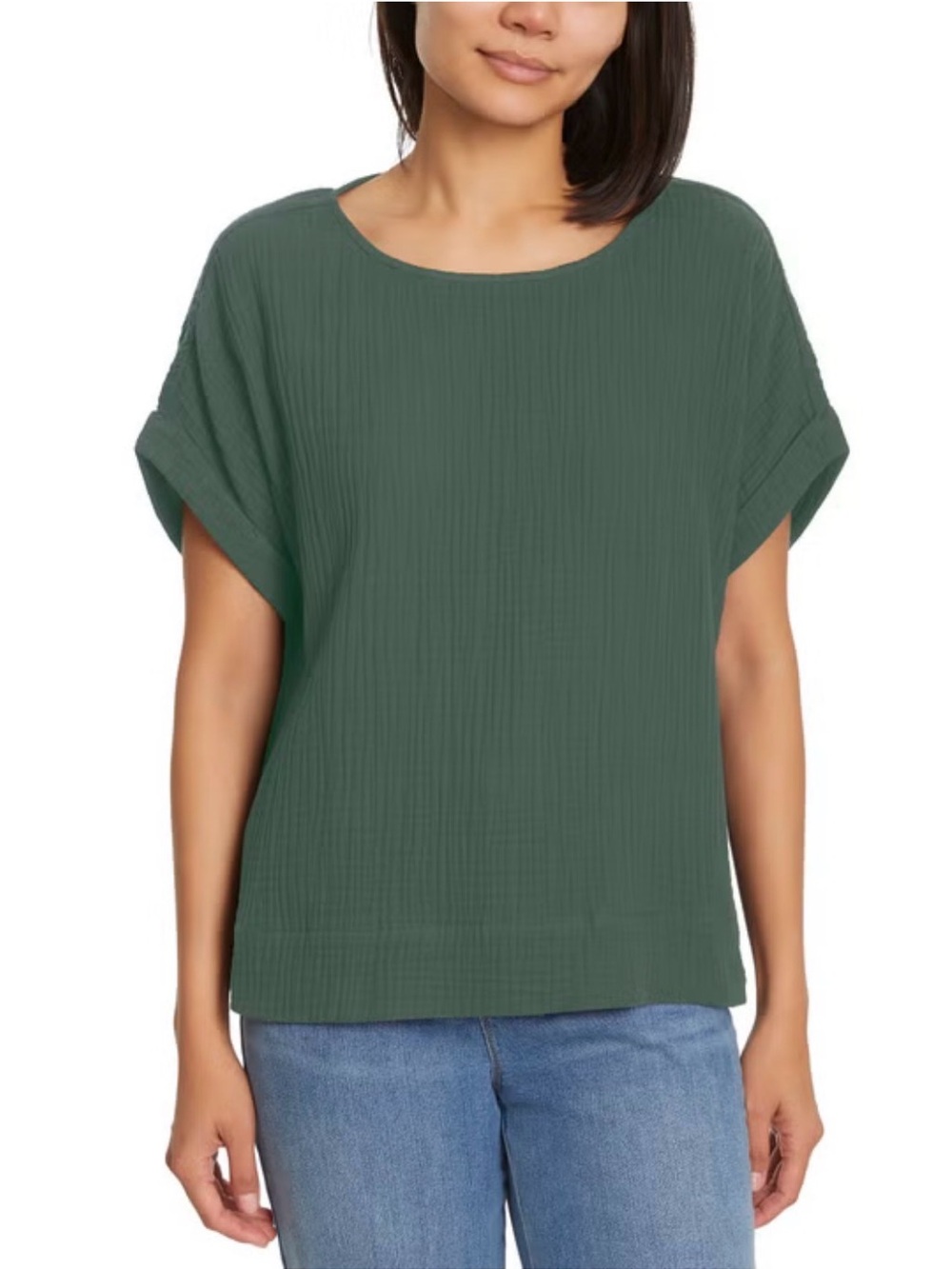 Gloria Vanderbilt Women's Cotton Gauze Pullover Top